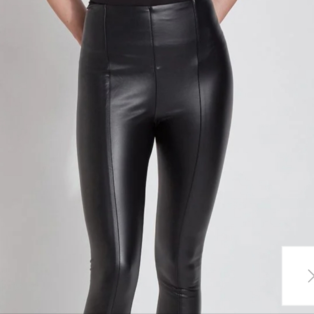 Lyssé High Waist Vegan Leather Black Legging